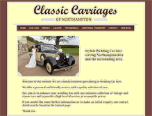 Tablet Screenshot of classiccarriagesnorthampton.co.uk